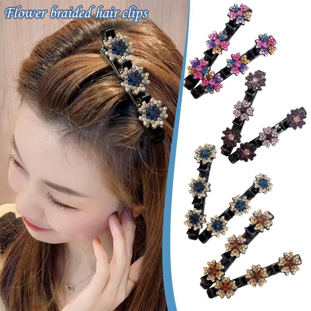 Thời trang mới bướm kẹp tóc năm cánh kẹp tóc hình hoa Phụ kiện tóc cô gái tóc mái bện kẹp tóc bên kẹp tóc thú mỏ vịt mũ