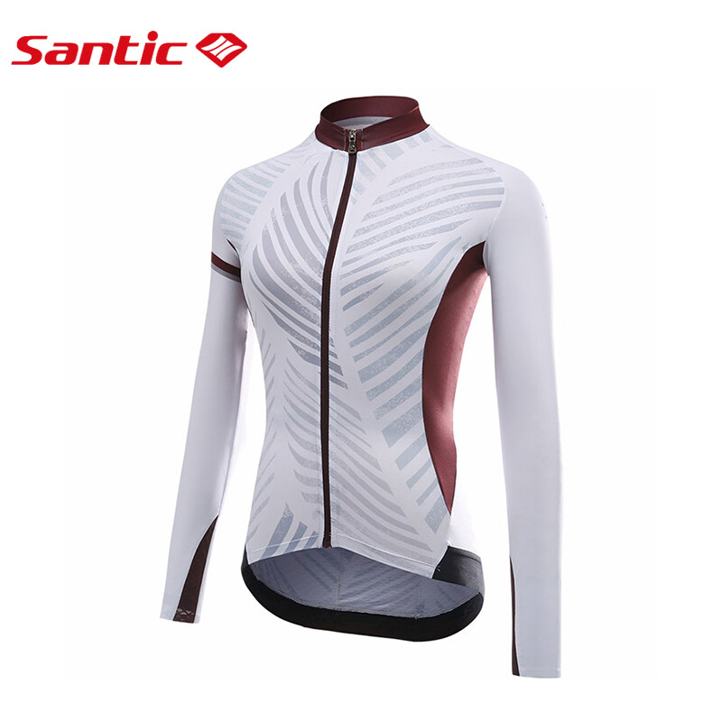 Santic Nữ đi xe đạp mùa hè Áo dài tay chống nắng MTB Đạp xe chuyên nghiệp Mùa xuân Jersey đi xe đạp Áo thoáng khí khô nhanh L0C01108