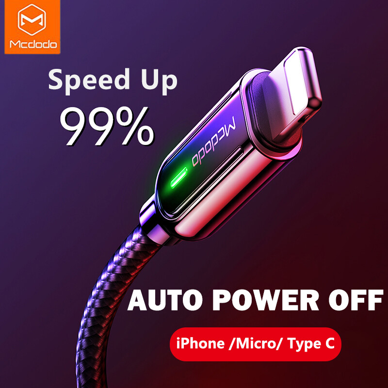 Cáp sạc nhanh Dây sạc tự ngắt khi sạc đầy Mcdodo cho Iphone Lightning Type c Micro USB