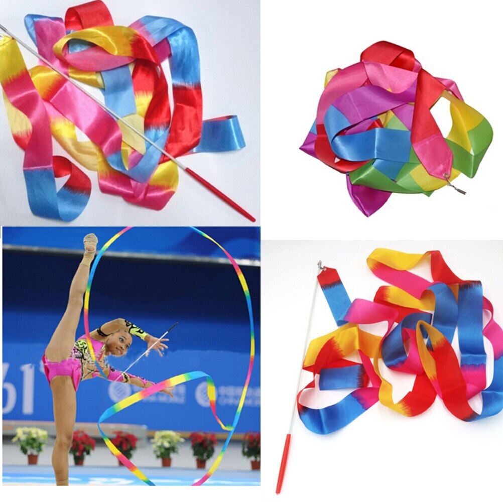 【Factory-direct】 sumuya Đồ Chơi Vũ Công Khiêu Vũ Thể Dục Dụng Cụ Ruy Băng 4M Phổ Biến Nhất Đồ Chơi Thể Thao Ngoài Trời Cho Trẻ Em Trẻ Em Bé Gái Múa Ba Lê Xoay