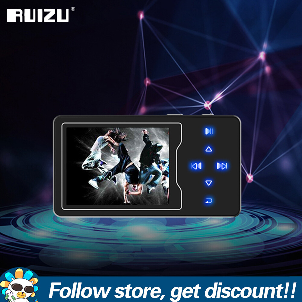 RUIZU Máy Nghe Nhạc MP3 MP4 D08 Kèm Loa Tích Hợp Máy Nghe Nhạc Lossless HiFi Nhỏ Gọn Máy Phát Âm Thanh Màn Hình Màu Lớn HD 2,4 Inch Walkman Với Đài FM Sách Điện Tử Ghi Âm Giọng Nói A-B Máy Phát Video Lặp Lại Hỗ Trợ Thẻ TF Lên Đến 64GB
