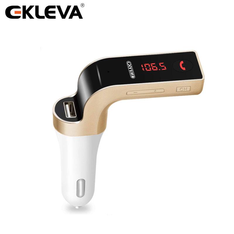 EKLEVA Phát FM Bluetooth, EKLEVA BỘ Sạc Xe Hơi có Mic/Thẻ TF/AUX Chơi/Cổng Sạc USB, trong Phát Thanh Xe Hơi Adapter Xe Bộ MP3 Người Chơi, Cuộc Gọi rảnh Tay cho iPhone, Samsung điện thoại thông minh