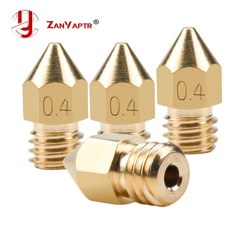 5 cái máy in 3d đồng thau vòi phun kích cỡ hỗn hợp 0.2/0.3/0.4/0.5 đầu in máy đúc ép cho 1.75mm mk8 makerbot