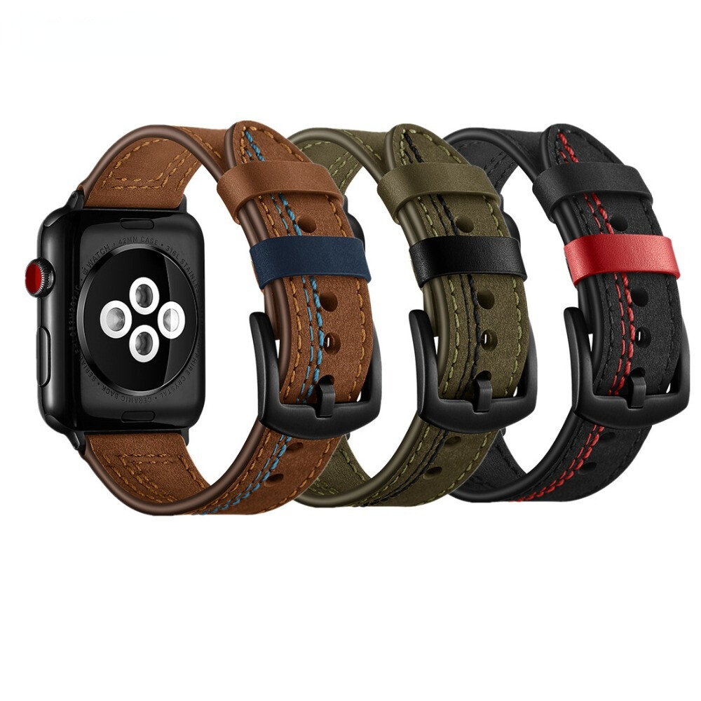 Lịch Sử Giá Dây Đeo Bằng Da Cho Apple Watch Ultra Band 49Mm 45Mm/41Mm  44Mm/40Mm 42Mm/38Mm Vòng Đeo Tay Correa Dây Đeo Đồng Hồ Apple Watch Series  8 7 6 5 4