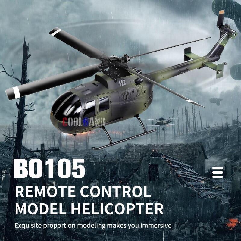 2.4G C186 bo105 Máy bay trực thăng RC 4 cánh quạt 6 trục điện tử con quay