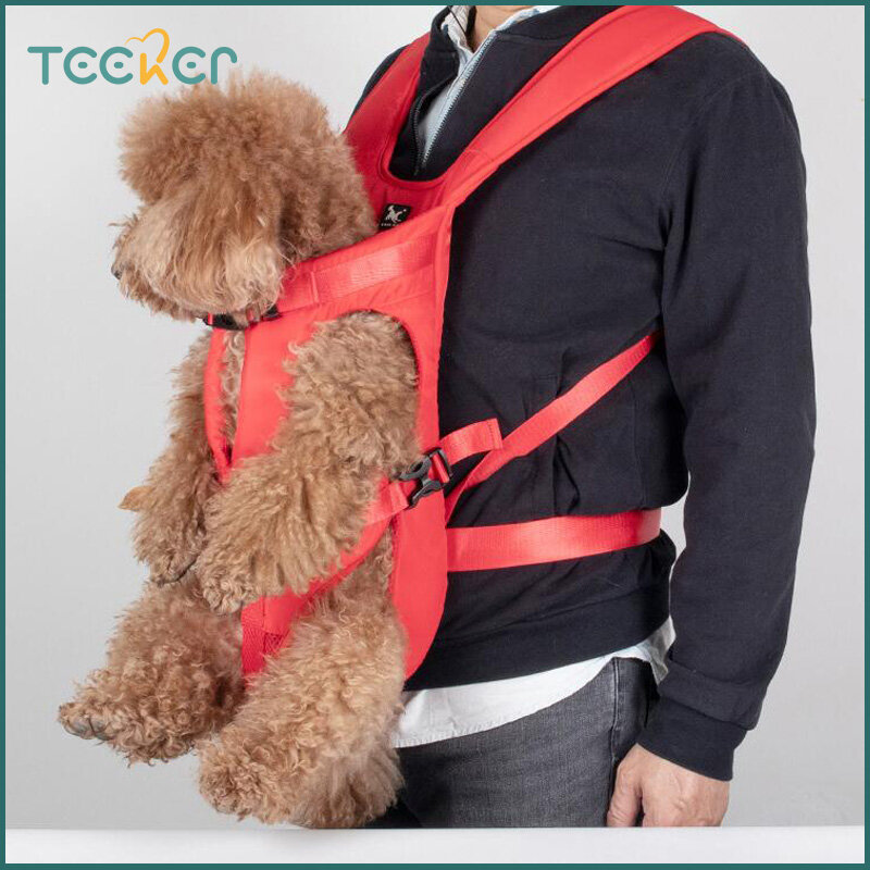 Teeker Pet Adjustable Breathable Dog Carrier Bag Elastic Length Shoulder Chest Backpack Outing Dog Bag Cat Carrier Bag for shitzu ราคา 628 บาท*ส่งฟรี