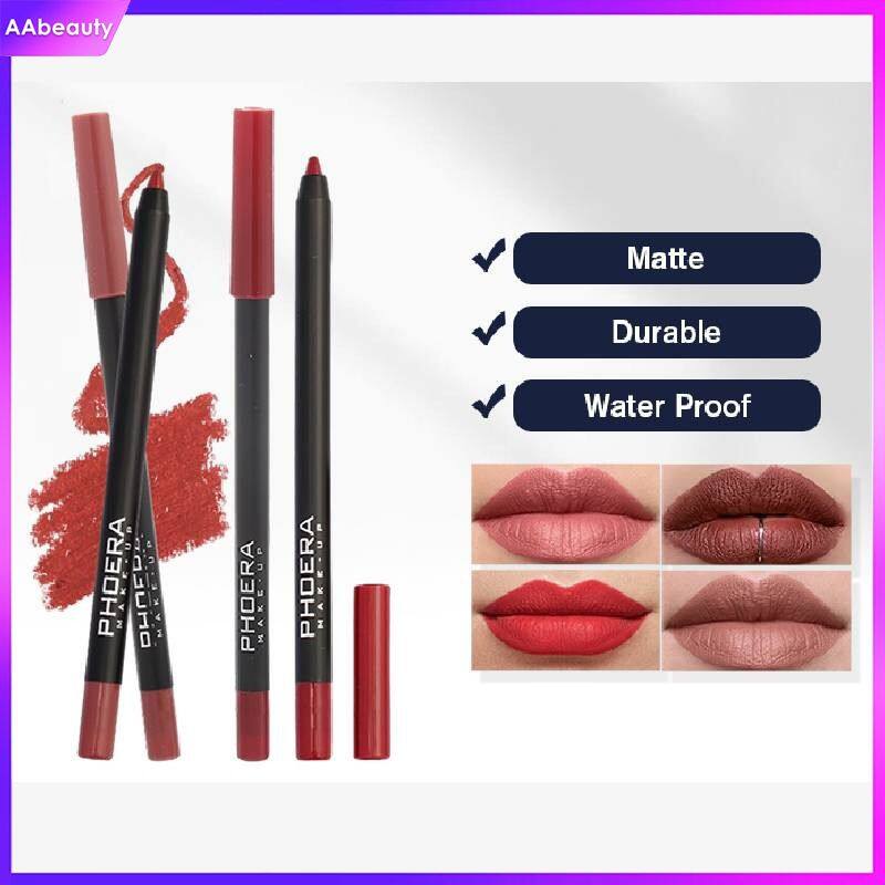 Aabeauty Phoera 13 Màu Sắc Sương Mù Bề Mặt Son thỏi lì không thấm nước Bút Bằng Gỗ Stereo Lip Chì kẻ mắt Không Thấm Nước