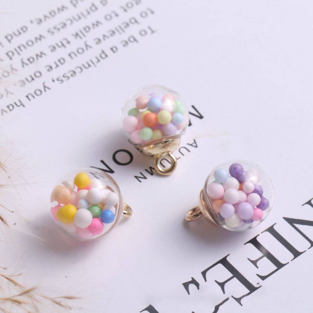 Nicedy hạt charm pha lê tự làm trang trí giáng sinh cho làm đồ trang sức Sequins chai thủy tinh bông tai vòng cổ bóng ma thuật hạt thủy tinh trong suốt mặt dây chuyền ngũ giác đồ trang trí