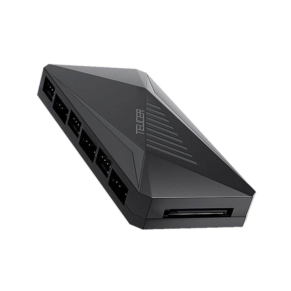 2-trong-1 quạt tản nhiệt Hub 5V 3pin argb nguồn SATA Bộ chia Bộ chuyển đổi 12V 4pin PWM 6 cách Aura Sync Magnetic cho PC Chassis trường hợp