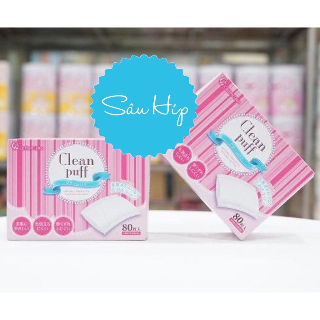 Combo 10 hộp - bông tẩy trang - trang điểm clean puff nhật bản