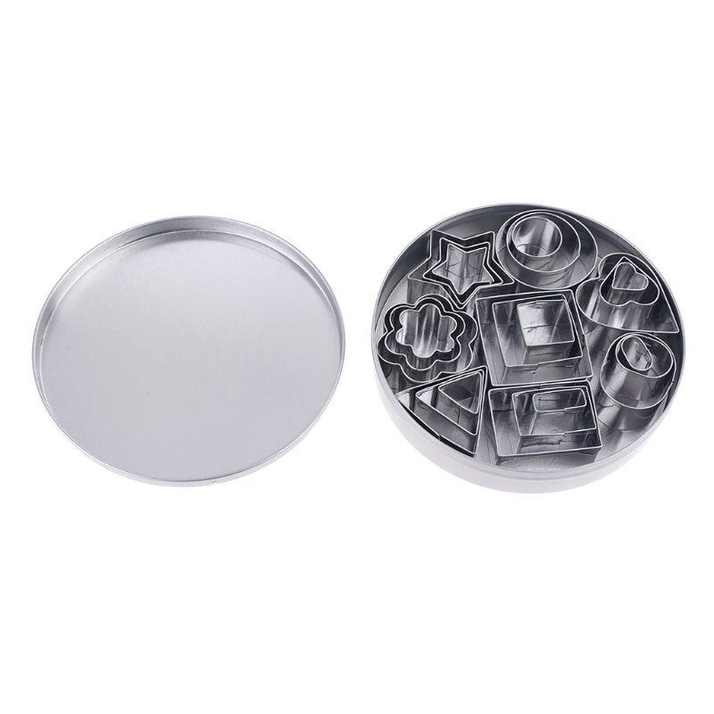 Bộ hình dạng khuôn cắt bánh quy mini-24 khuôn nhỏ để cắt bột bánh ngọt, vỏ bánh trái cây, hoa, trái tim, ngôi sao, dạng hình học cắt đất sét kẹo mềm, khuôn làm bánh