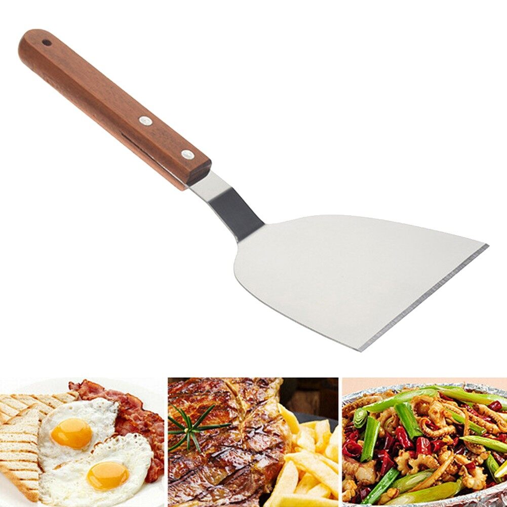 Details about   26*10.8cm Barbecue Spatula Hamburger Turner Burger Flipper BBQ Stainless-Steel