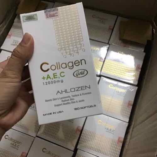 Viên uống đẹp da chống lão hoá collagen ahlozen 12000mg aec - date mới nhất - 3447