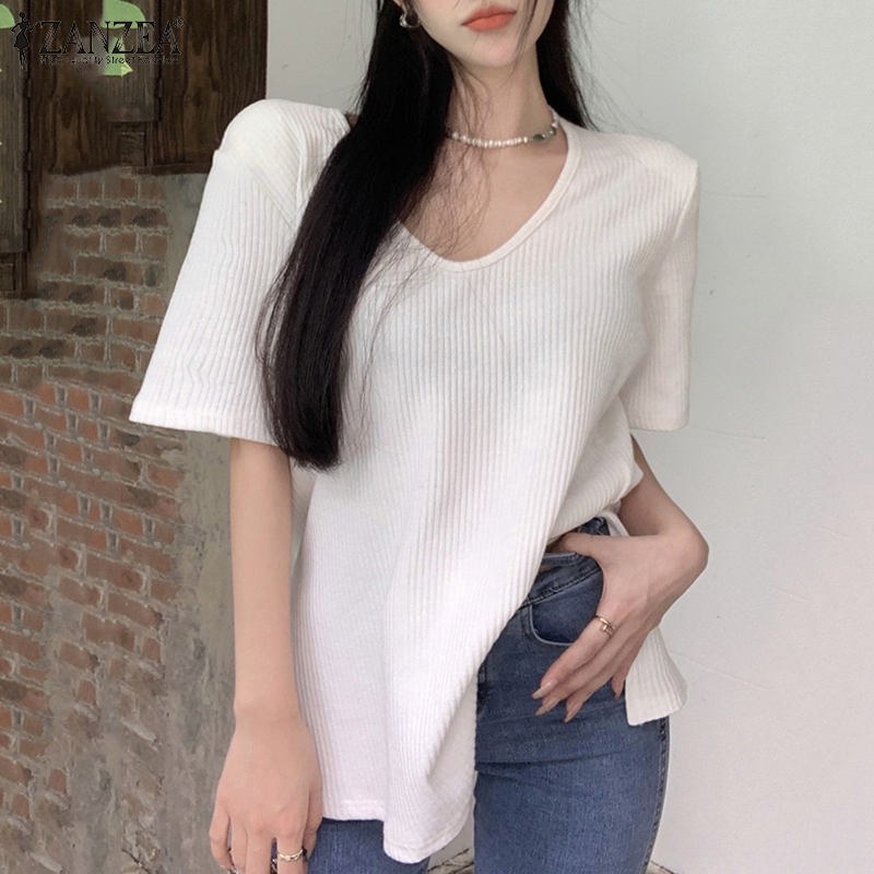 Momonaco zanzea muslimah áo cánh mùa hè hồi giáo cho nữ áo thun rộng thường ngày cổ tròn áo chui đầu áo ngắn tay ngoại cỡ mco