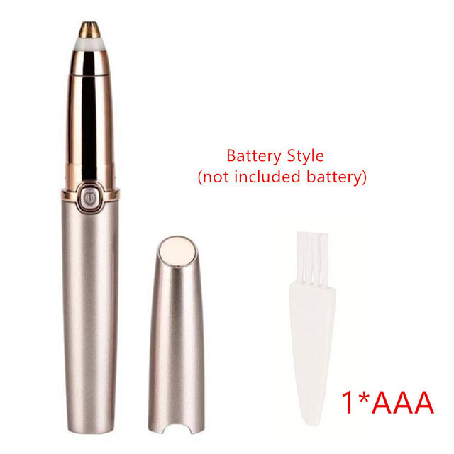 Lijinhuan môi tỉa lông mày mini cầm tay bút cạo lông mặt, tẩy lông máy cạo lông mày, usb sạc 401016