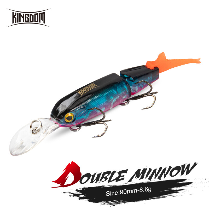 Kingdom Cá Lure Nổi Minnow 90 Mét 8.6 Gam Mềm Đuôi Hai Phần 6 Màu Sắc Có Sẵn New Arrival Fishing Hay Do Dự Mô Hình 5357