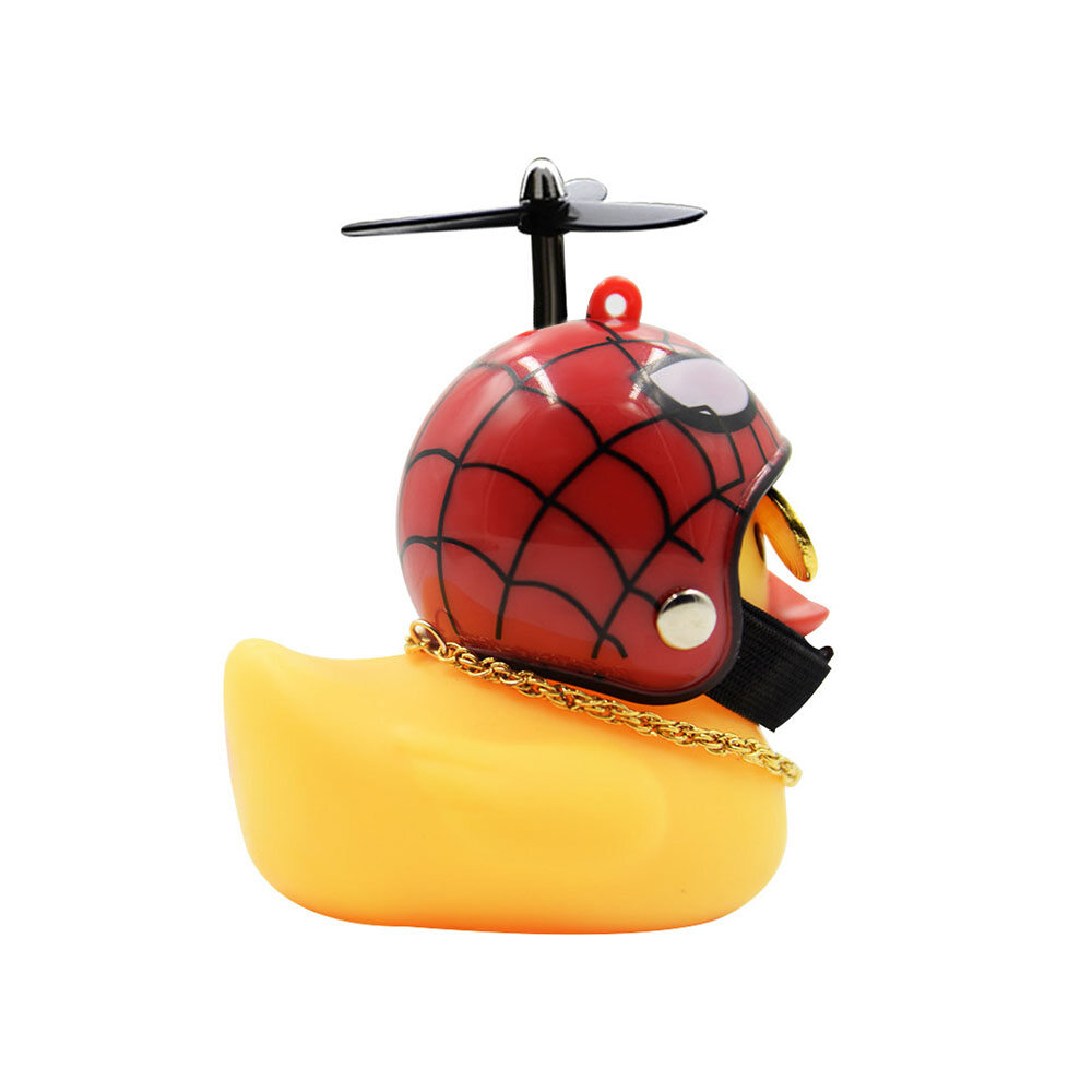 【100% Original+COD】Ornament Helmet-Mounted Yellow Duck Auto Ornaments Cute Wave-Breaking Duck Social Duck Creative Car Dashboard Toys Car Interior Accessories