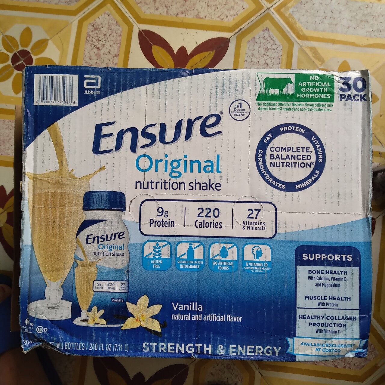 Thùng 30 chai sữa nước ensure original nutrition shake 237ml nội địa mỹ - 2811_45324530