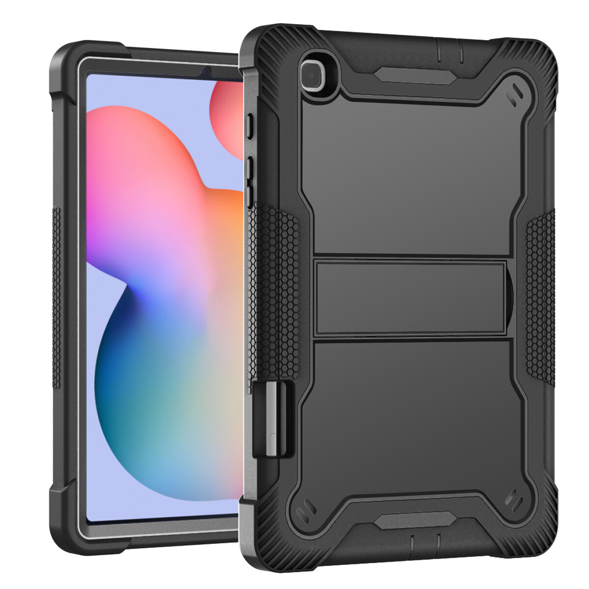 Đối với Samsung Galaxy Tab S6 Lite 10.4 inch 2024 2022 2020 trường hợp, mô hình SM-P620/p625/p619/p613/P610/p615, được xây dựng với chân đế chịu lực cao cao su lai chịu tác động cao thả chống sốc chắc chắn bảo vệ toàn bộ thân trường hợp bìa