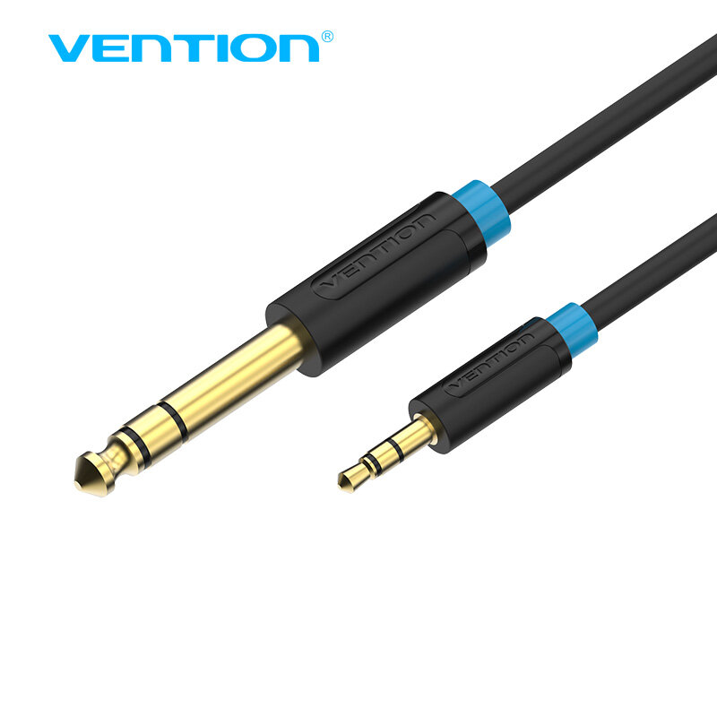 【COD】Vention Cáp âm thanh 3,5mm đến 6,35mm Bộ chuyển đổi cáp Aux 6,35mm Nam 1/4 Mono Jack sang âm thanh nổi 1/8 Jack 3.5mm cho bộ trộn Bộ khuếch đại Guitar Giắc cắm hai hướng 6,35 đến 3,5 Jack cáp âm thanh Nam sang Nam Jack cắm ghi-ta