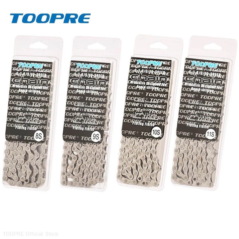 Toopre xích xe đạp xích xe đạp màu bạc velocidade 116 mắt xích siêu nhẹ cho xe đạp leo núi đường trường gấp gọn