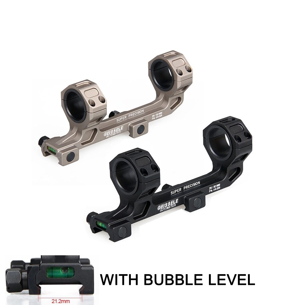 [HOT IIJKKLBMW 688] Montura para mira de Rifle de pistola airsoft táctica anillos de montaje para mira de 254mm y 30mm con nivel de burbuja riel Picatinny de 20mm Envío Gratis