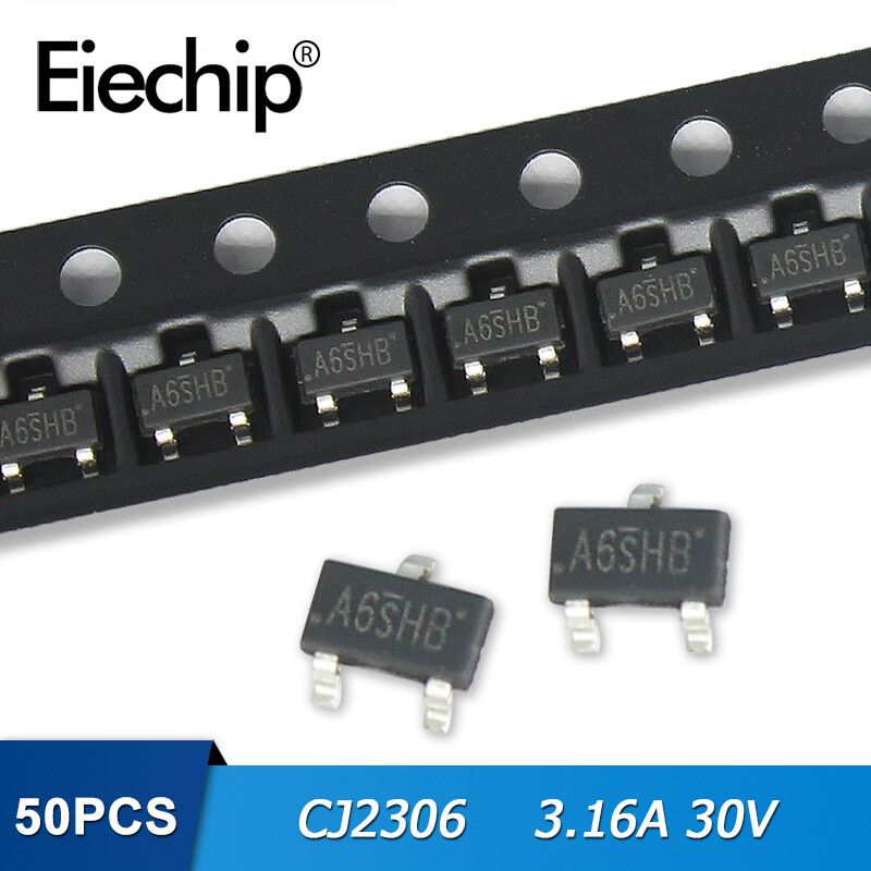 50 cái/lốc cj2306 sot-23 a6shb sot23 30v 3.16a n-kênh smd bóng bán dẫn