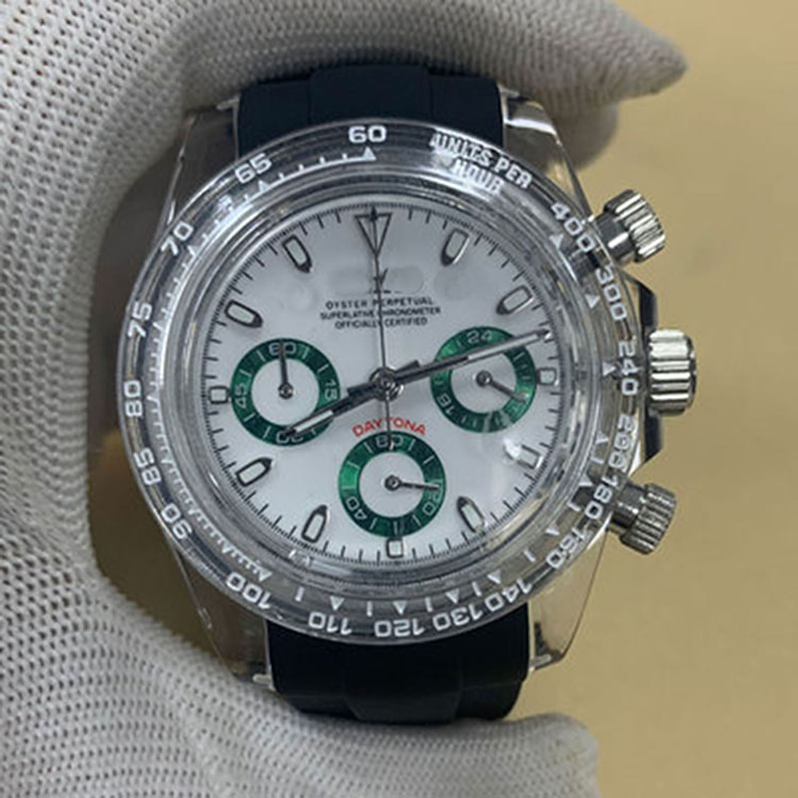 Đồng hồ quartz 40mm đồng hồ nhựa gương axit acrilic máy vk63 nhật bản có logo s