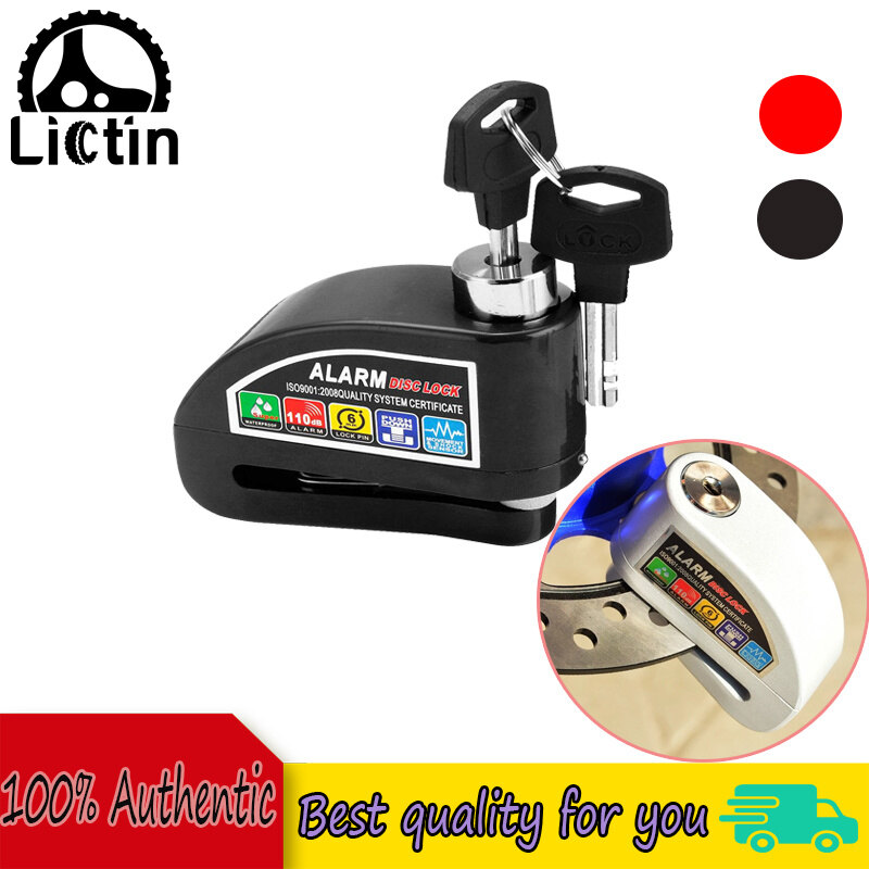Lictin khóa phanh đĩa xe máy xe tay ga, khóa phanh đĩa bánh xe chống trộm xe máy bảo vệ báo động an ninh chống nước