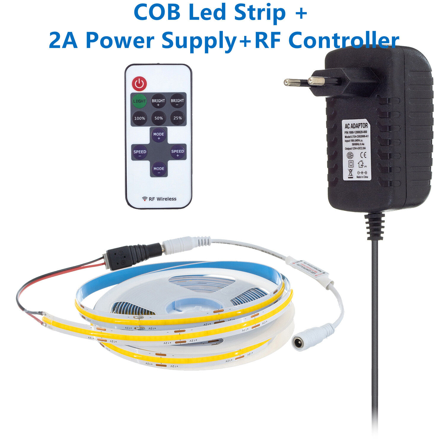 Dải Đèn LED COB FOB Linh Hoạt Mật Độ Cao Băng PCB RA90 Màu Trắng Ấm/Trắng Thanh Chiếu Sáng Led Đèn N