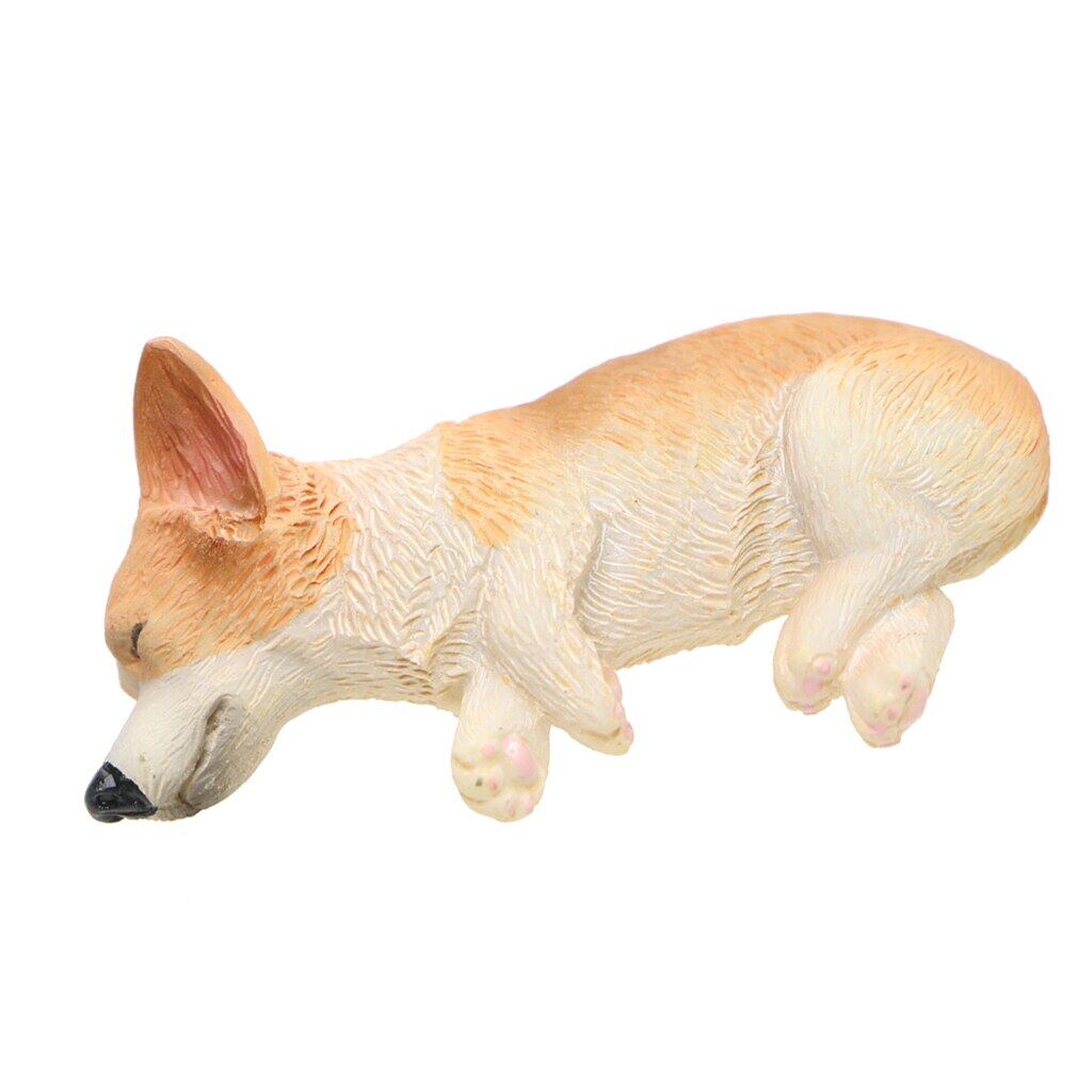 Various Miniature Lying Corgi Dog Ornament Flower Pot Figurine Terrarium Bonsai Home Garden Wedding Decor