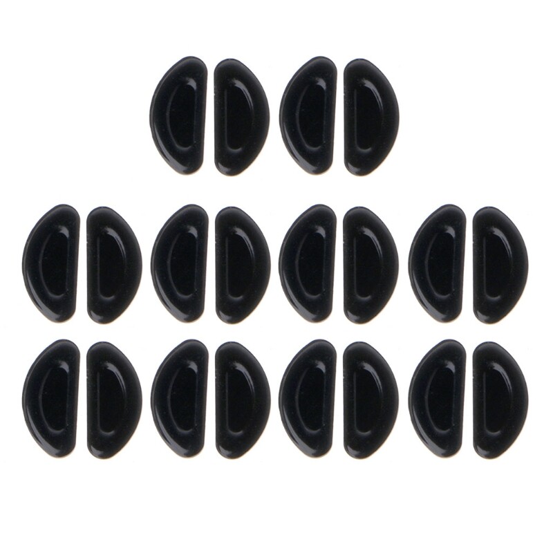 10 cặp miếng dán mũi kính mắt miếng dán mũi bằng silicon mềm chống trượt miếng dán mũi kính bộ miếng đệm mũi kính