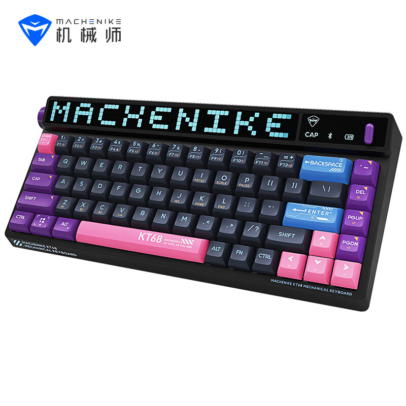 MACHENIKE KT68 Smart Screen Mechanical Keyboard Wireless Bluetooth 
