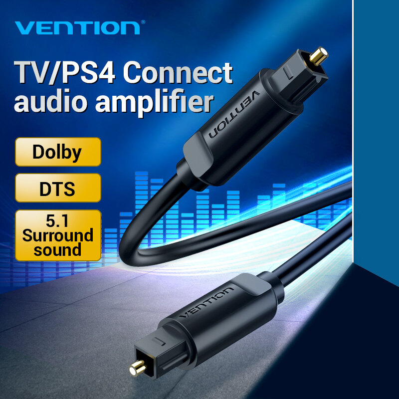 Vention Cáp Âm Thanh Quang Optical 2M - Truyền Tín Hiệu Số 5.1 CHUẨN HD - Hỗ Trợ Dolby Digital & DTS