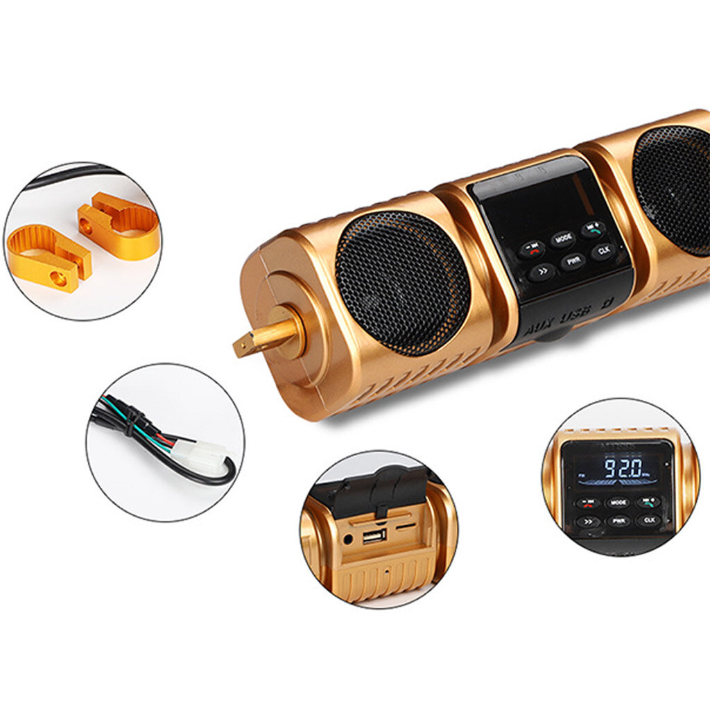 Loa Bluetooth Xe Máy, Chống Nước, Hỗ Trợ Thẻ TF, Máy Phát Nhạc MP3 AUX