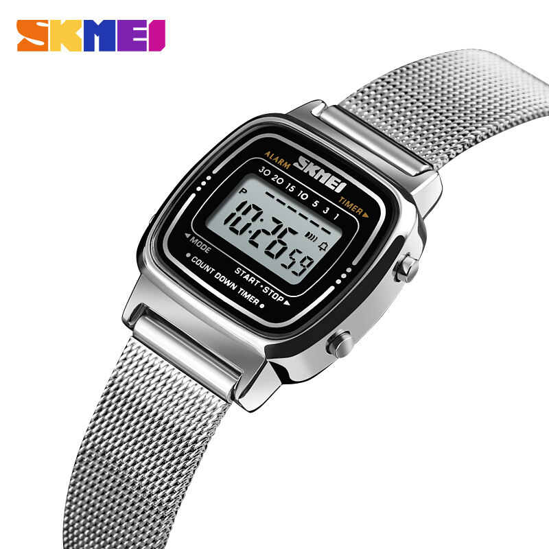 SKMEI Phụ Nữ Thời Trang Đồng Hồ Đơn Giản Đồng Hồ Kỹ Thuật Số Phụ Nữ Không Thấm Nước Đồng Hồ Đeo Tay Nữ Đồng Hồ 1252