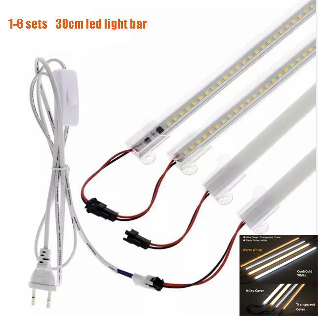 Eranpo 1-6 chiếc thanh đèn led 30cm 220v dải cứng dưới tủ 72 bóng led 8w thanh đèn pha cho nhà bếp đèn nền