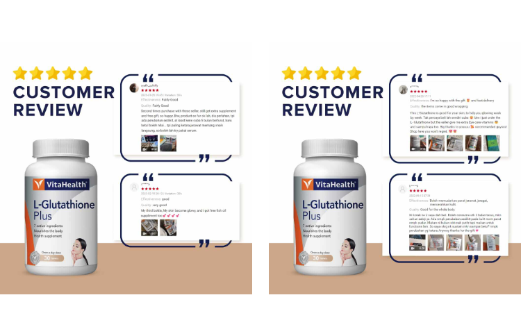 VitaHealth L-Glutathione Plus for Skin Whitening | Lazada