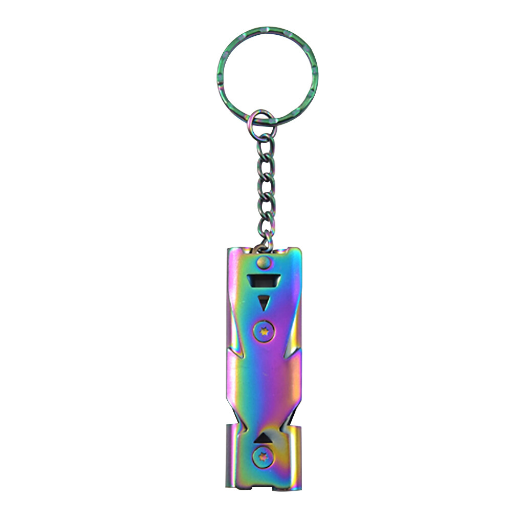 1pcs Outdoors High Decibel Portable Keychain Whistle Stainless Steel