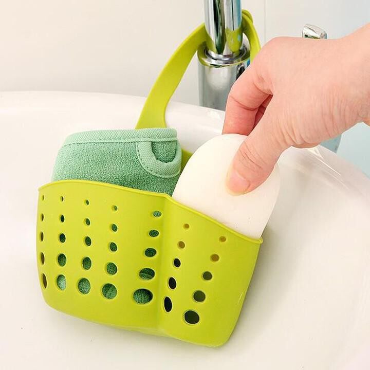 [levermar] Combo 2 giỏ treo bồn rửa bát + 2 miếng rửa bát bát silicon tiện dụng