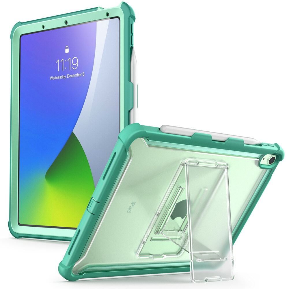 I-blason ares ốp cho ipad air thế hệ thứ 5/ipad air thế hệ thứ 4 10.9 chân đế toàn thân với vỏ bảo vệ màn hình tích hợp với giá đỡ bút chì