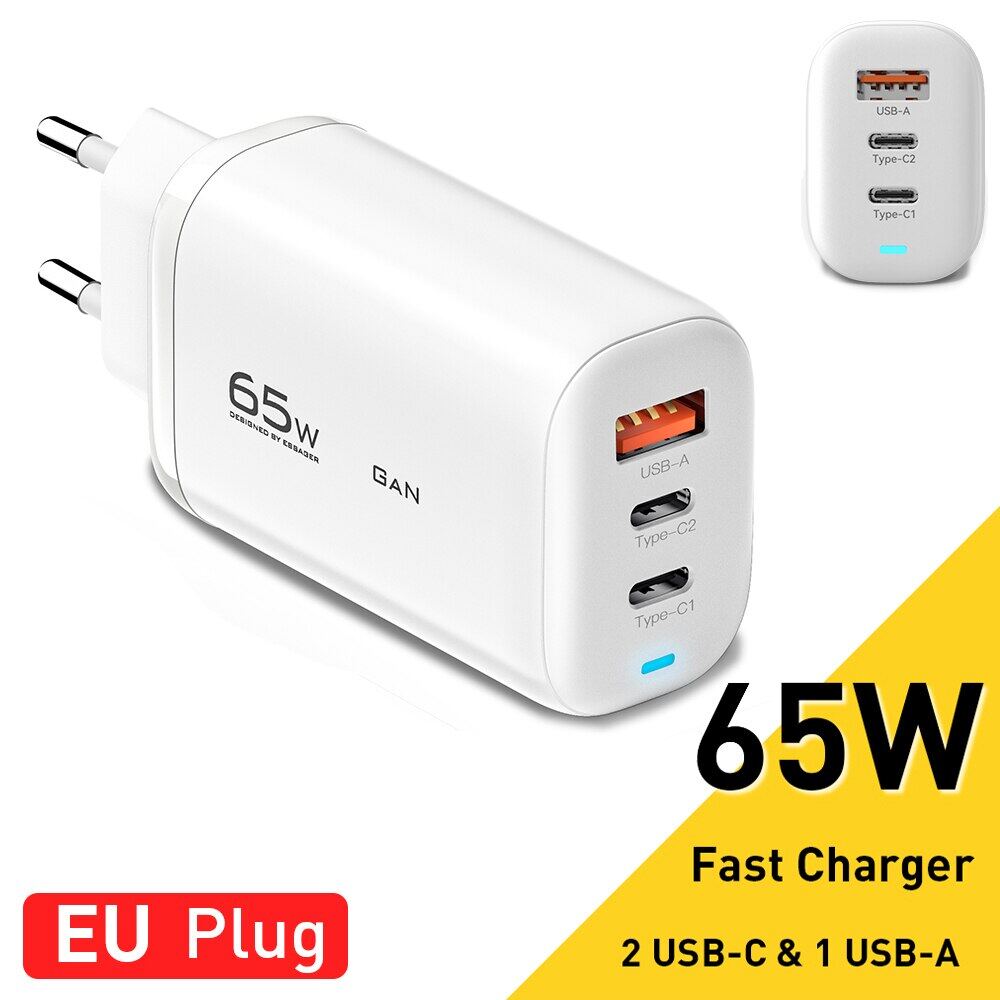 Essager 65W gan loại USB C sạc QC3.0 pd3.0 sạc cho Samsung nhanh PPS 45W điện thoại chagers