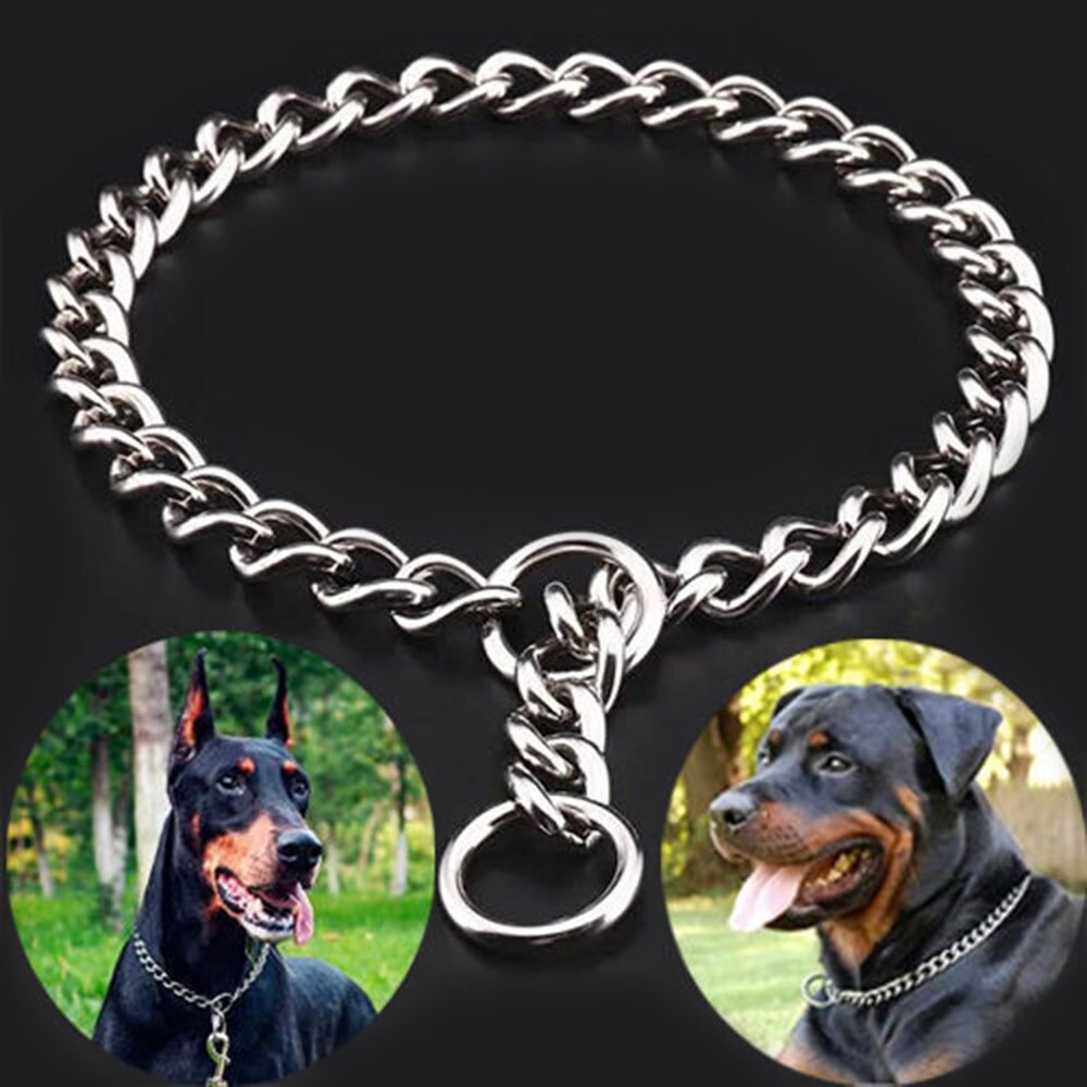 《Yogurt hairpin》◆♕✿ Pet P Snake Chain Collar Dog Choke Stainless Steel Ship for Dogs Adjustable Training For Bulldog