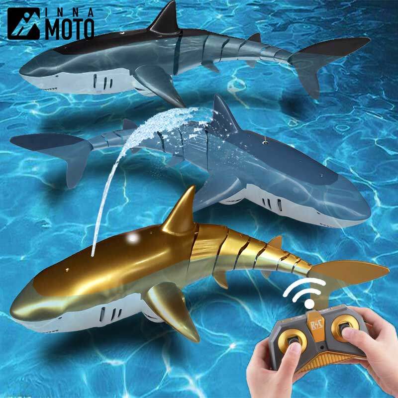 Remote Control Sharks Toy for Boys Kids Girls RCFish Animals Robot Water Pool Beach Play Sand Bath Toys Kids ราคา 870 บาท*ส่งฟรี