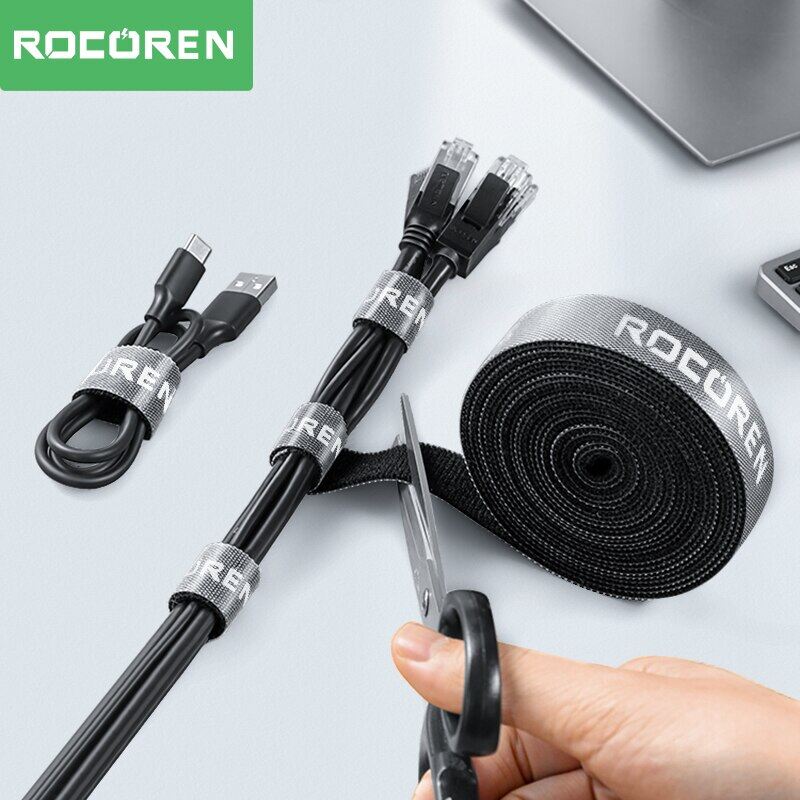 Rocoren bộ kẹp giữ dây cáp máy cuộn dây cáp usb bảo vệ bộ sạc quản lý cho điện thoại chuột cáp tai nghe giá đỡ bảo vệ dây