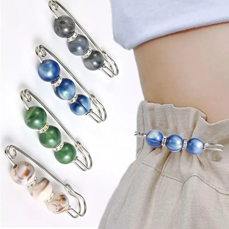 4 cái/bộ bộ trâm cài ngọc trai nhiều màu trâm cài quần áo thời trang ghim cài ve áo ngọc trai ghim cài áo len phụ kiện ghim cài váy