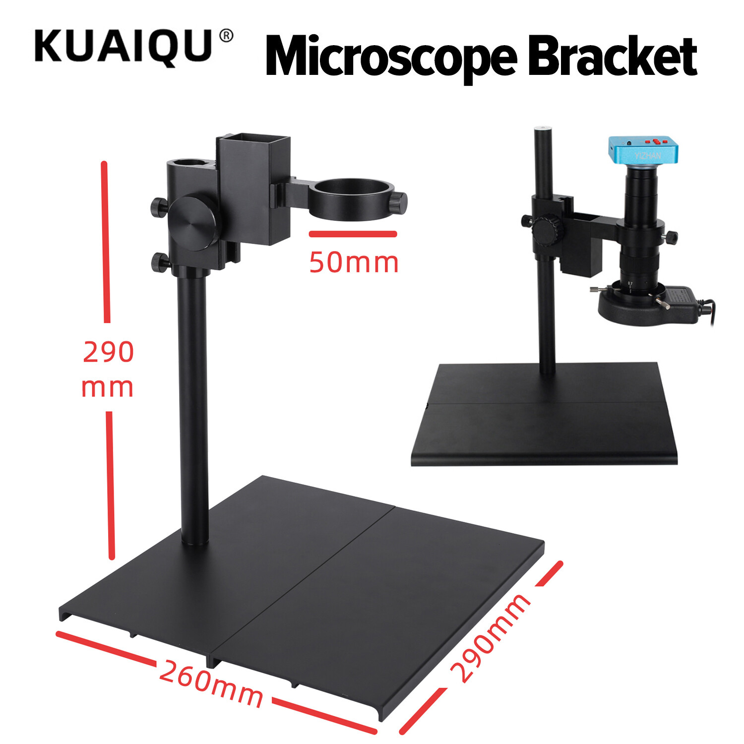 Kính Hiển Vi Video Công Nghiệp KUAIQU Máy Ảnh Khung Có Thể Điều Chỉnh Chiều Cao Của PCB Điện Thoại Bàn Làm Việc Lớn Hàn Sửa Chữa