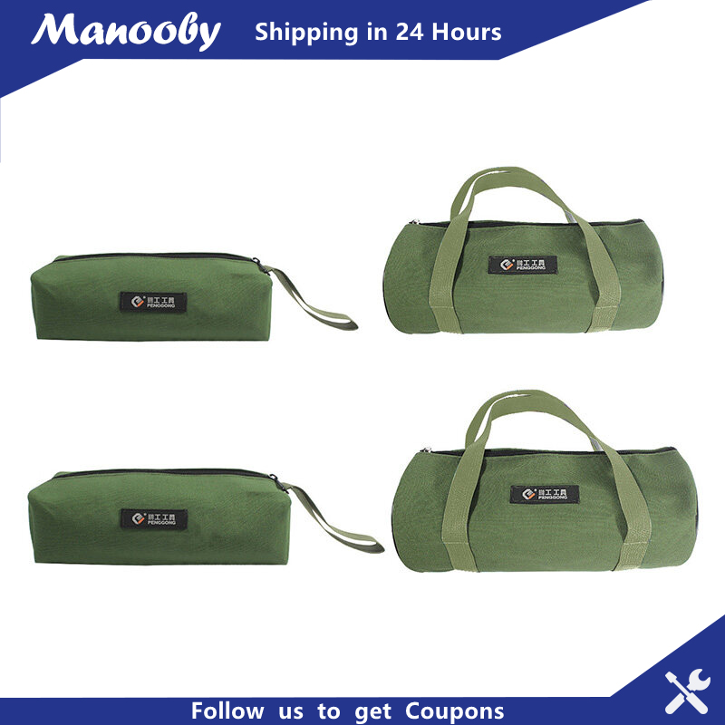 Manooby túi đựng dụng cụ bằng vải bố dày cho thợ điện kìm tuốc nơ vít dụng cụ sửa chữa cầm tay túi đựng dụng cụ điện cầm tay