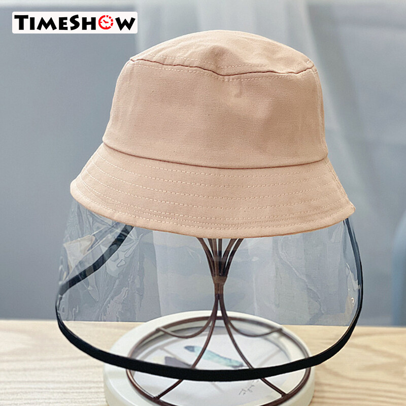 Timeshow unisex KIDS Hat พร้อมฝาครอบพลาสติก CLEAR SHIELD หมวกป้องกันชาวประมงสำหรับกิจกรรมกลางแจ้ง