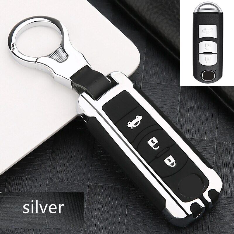【2023】 TOHAYIE Car Accessories Store mall Vỏ Bọc Chìa Khóa Xe Hơi Chất Lượng Cao Bằng Hợp Kim Kẽm & Silicone Cho Mazda 6 3 Atenza Alexa CX-9 CX-4 CX-5 CX8 CX-3 CX-7 Phụ Kiện